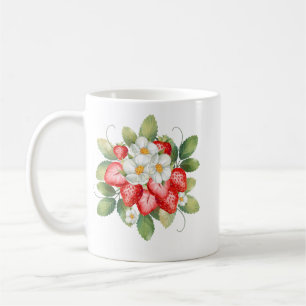 STRAWBERRY MUG COFFEE CUP TEA FLOWER