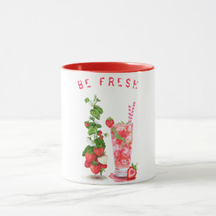 Strawberry Mug Juice Cool Drink Fruits 