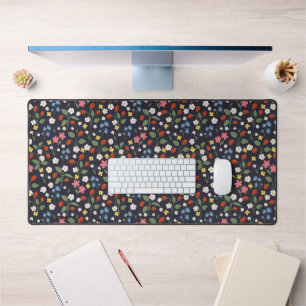 Strawberry navy desk mat
