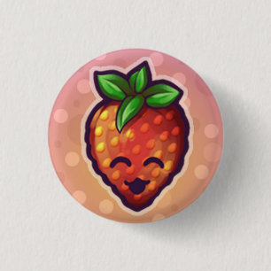 Strawberry^o^ 3 Cm Round Badge