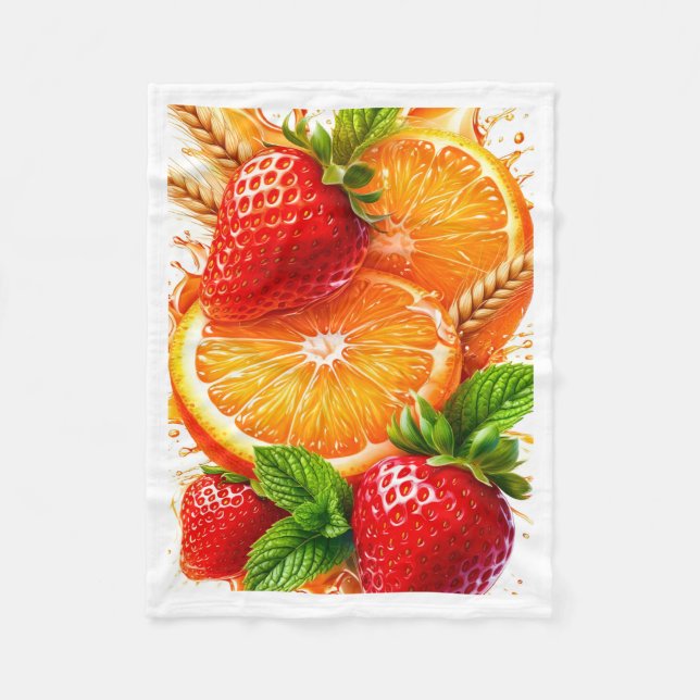 Strawberry Orange Fresh Blanket (Front)