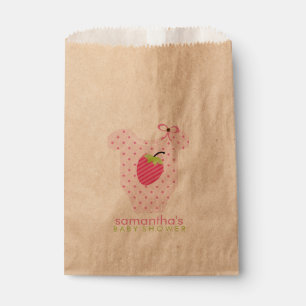 Strawberry Outfit Girl Baby Shower Favour Bag