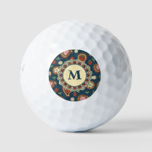 Strawberry Paisley Pattern Golf Balls