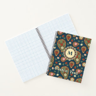 Strawberry Paisley Pattern Notebook