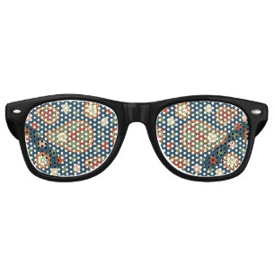 Strawberry Paisley Pattern Retro Sunglasses