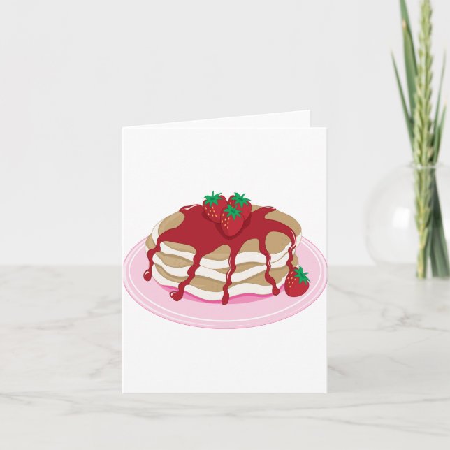 Strawberry Pancakes Note Cards (Front)
