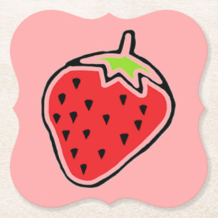 Strawberry Paper Coaster