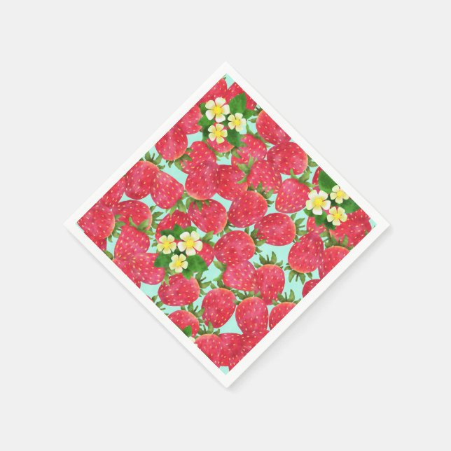Strawberry paper napkins (Corner)