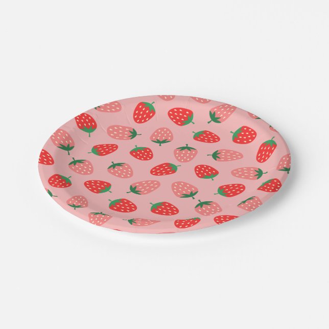 Strawberry Paper Plate (Angled)