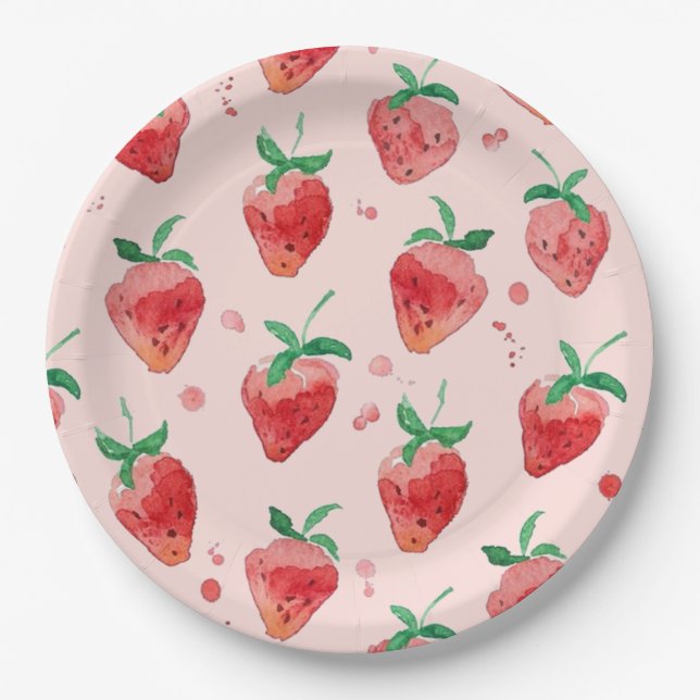 Strawberry Paper Plate (Front)