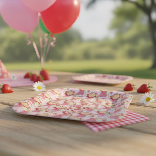 Strawberry Paper Plate