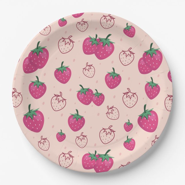 Strawberry Paper Plate (Front)