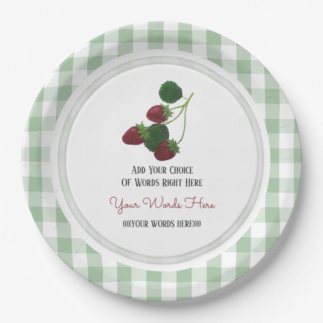 Strawberry Paper Plate (Front)