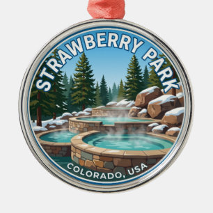 Strawberry Park Hot Springs USA Metal Ornament
