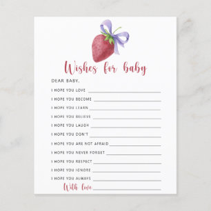 Strawberry - Party game   wishes for baby