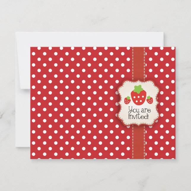Strawberry Party Invitation (Front)