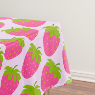 Strawberry Pastel Pink Tablecloth