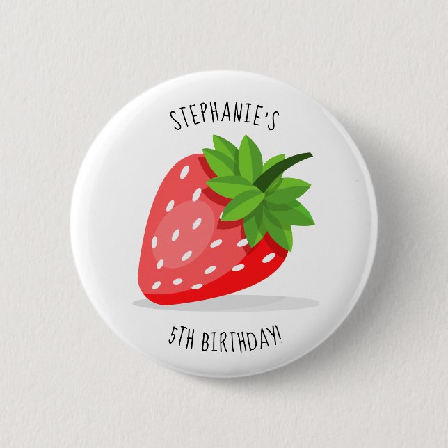 Strawberry Patch Button (Front)
