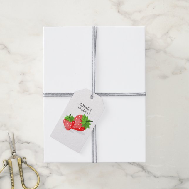 Strawberry Patch Gift Tags (With Twine)