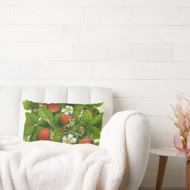 Strawberry Patch Lumbar Cushion (Couch)