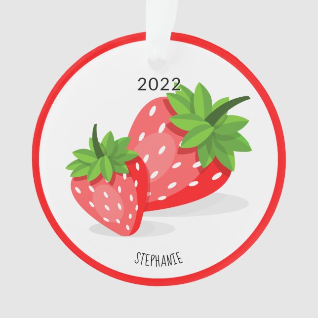 Strawberry Patch Ornament (Front)