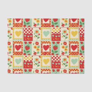 Strawberry Patchwork Picnic Tissue Paper