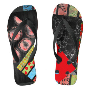 Strawberry Patchwork Thongs
