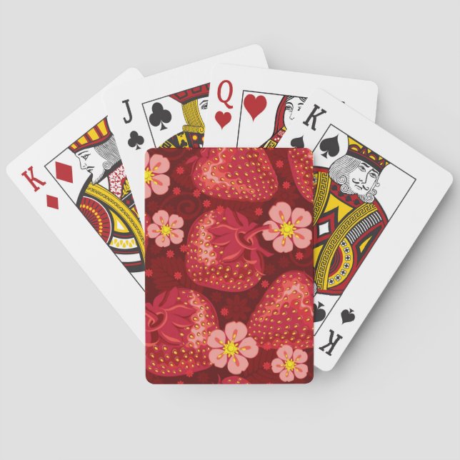 Strawberry Pattern 2 2 Playing Cards (Back)