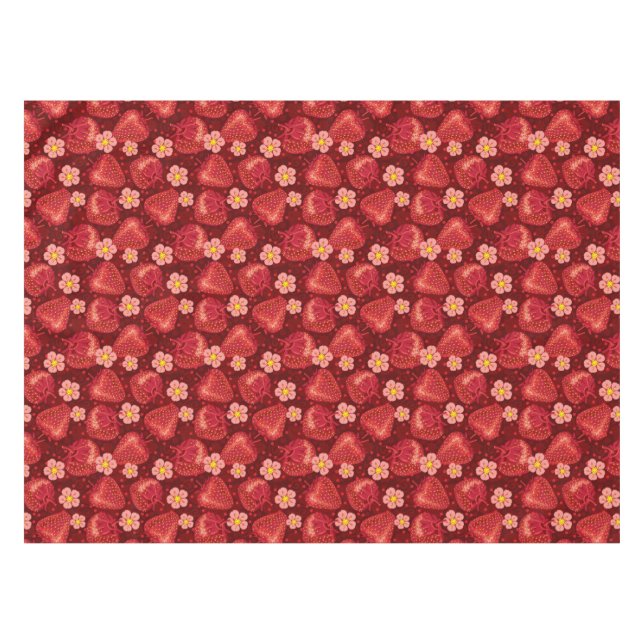 Strawberry Pattern 2 2 Tablecloth (Front (Horizontal))