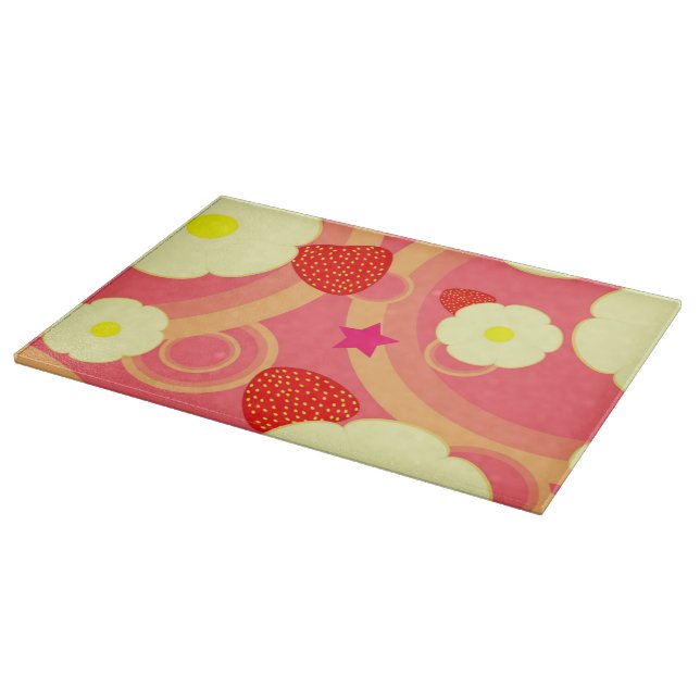 Strawberry Pattern 2 Cutting Board (Corner)