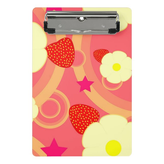 Strawberry Pattern 2 Mini Clipboard (Front)
