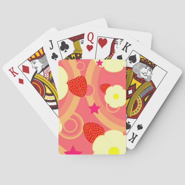 Strawberry Pattern 2 Playing Cards (Back)