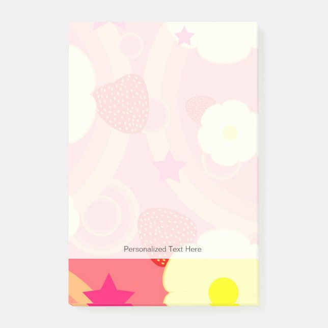 Strawberry Pattern 2 Post-it Notes (Front)