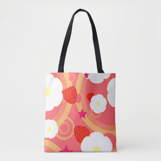 Strawberry Pattern 2 Tote Bag (Front)