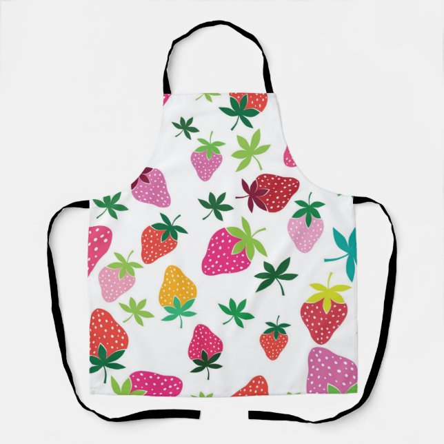 Strawberry pattern apron (Front)