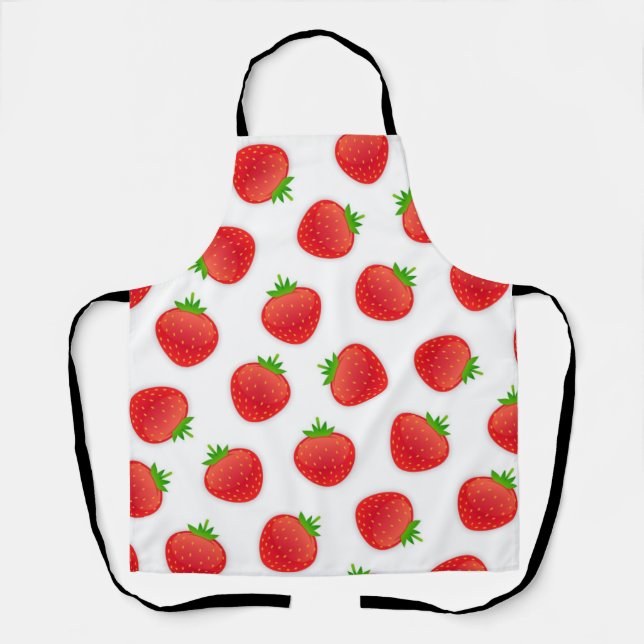 Strawberry pattern apron (Front)