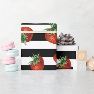 Strawberry Pattern Baby Shower Wrapping Paper