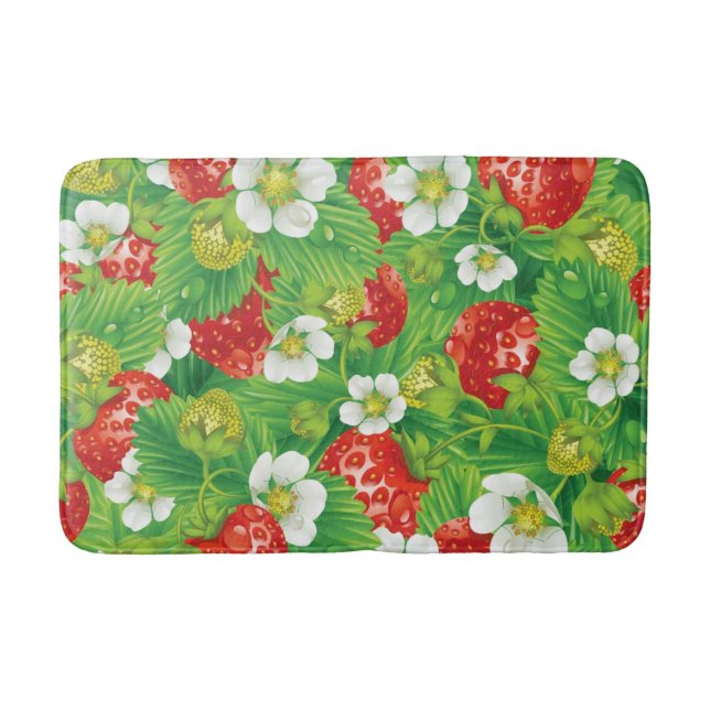 Strawberry pattern bath mat (Front)