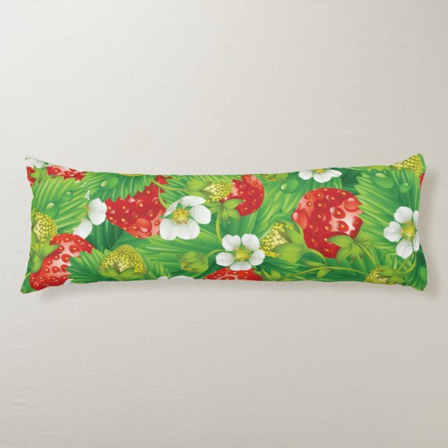 Strawberry pattern body cushion (Front)
