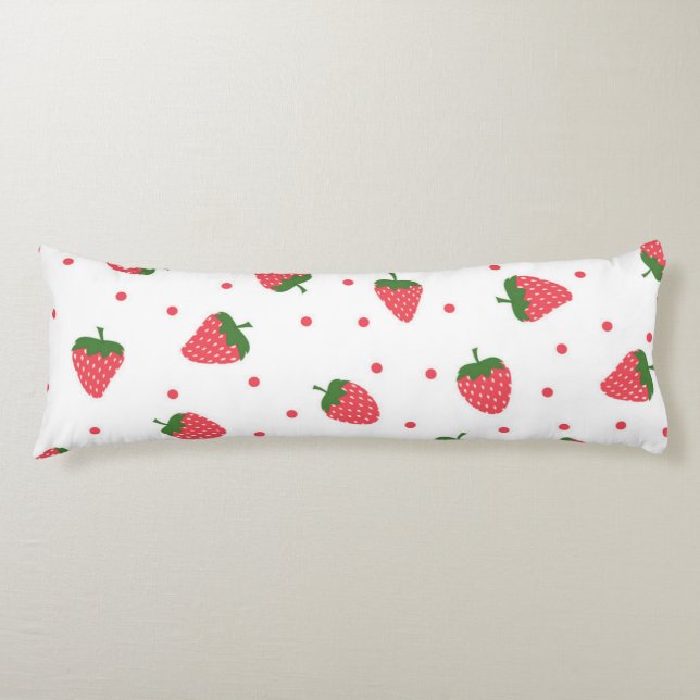 Strawberry pattern body cushion (Front)