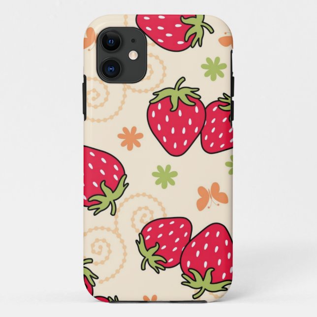 Strawberry pattern Case-Mate iPhone case (Back)