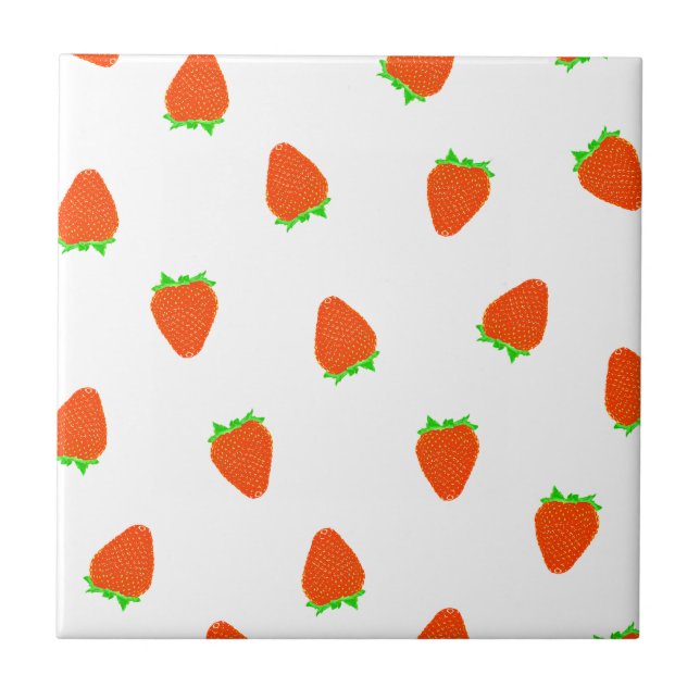 strawberry pattern ceramic tile (Front)