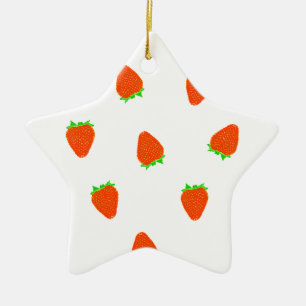 strawberry pattern ceramic tree decoration
