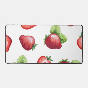 Strawberry pattern desk mat