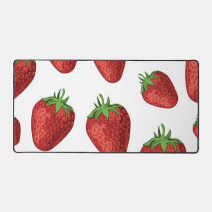 Strawberry pattern desk mat