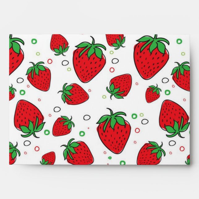 Strawberry pattern envelope (Front)