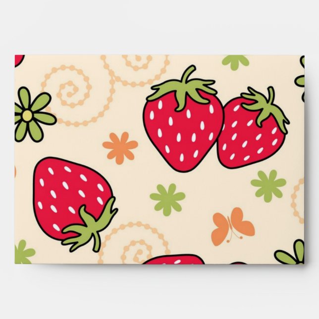 Strawberry pattern envelope (Front)
