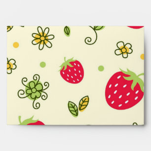Strawberry pattern envelope