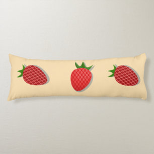 Strawberry pattern for fruit summertime good vibes body cushion