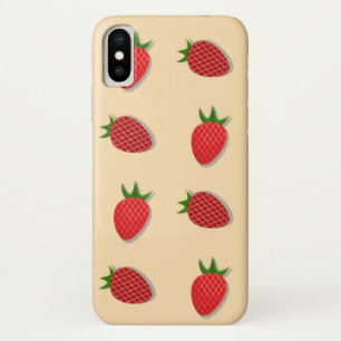 Strawberry pattern for fruit summertime good vibes iPhone x case
